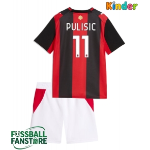 AC Milan Christian Pulisic #11 Replik Heimtrikot Kinder 2026-27 Kurzarm (+ Kurze Hosen)